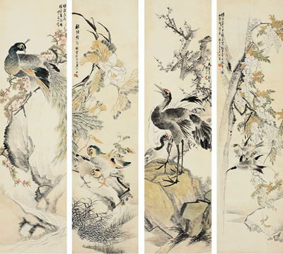 FLOWERS AND BIRDS IN FOUR SEASONS by Fu Sha - Auction record, sale price, and art valuation. Compare with similar artists and explore comparable artworks.