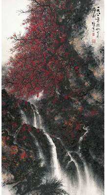 WATCHING WATEiRFALLS IN AUTUMN by Xiongcai Li - Auction record, sale price, and art valuation. Compare with similar artists and explore comparable artworks.