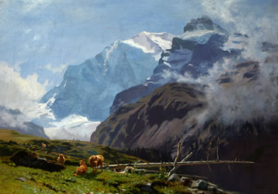 Landschaft im Berner Oberland by Eduard Buhler - Auction record, sale price, and art valuation. Compare with similar artists and explore comparable artworks.