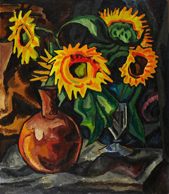 Stilleben mit Sonnenblumen by Ernst Kempter - Auction record, sale price, and art valuation. Compare with similar artists and explore comparable artworks.