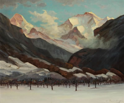 Winter im Berner Oberland by Robert Baumberger - Auction record, sale price, and art valuation. Compare with similar artists and explore comparable artworks.