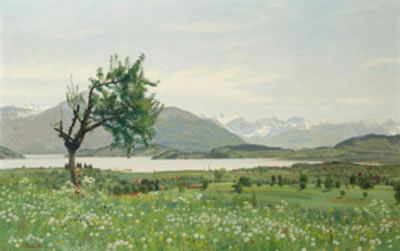 Zugersee bei der Baregg vom Rebhugel by Rudolf Mulli - Auction record, sale price, and art valuation. Compare with similar artists and explore comparable artworks.