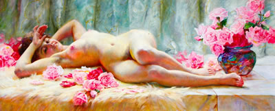 Sample artwork by Robert Auer (1873 - 1952), known for nude figure painting - View similar artists and auction records