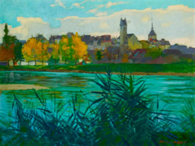 Blick über die Aare auf die Stadt by Fritz Brunnhofer - Auction record, sale price, and art valuation. Compare with similar artists and explore comparable artworks.