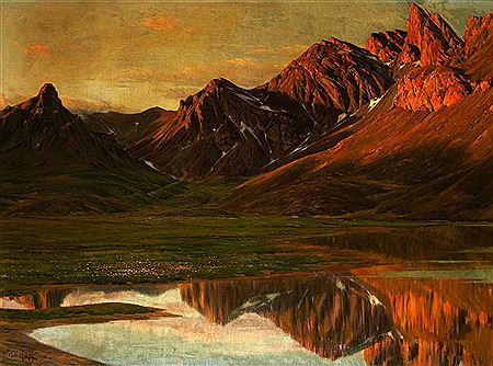 Gebirgslandschaft im Frühling by Otto Maehly - Auction record, sale price, and art valuation. Compare with similar artists and explore comparable artworks.