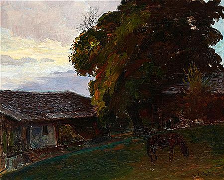Gehöft mit Pferd bei Brixen by Josef Julius Durst - Auction record, sale price, and art valuation. Compare with similar artists and explore comparable artworks.