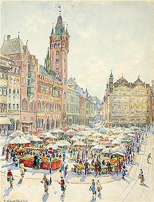 Belebter Basler Marktplatz