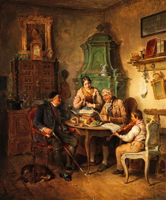 In der Stube by Eduard Ritter - Auction record, sale price, and art valuation. Compare with similar artists and explore comparable artworks.