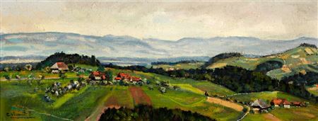 Blick von der Lueg auf den Jura