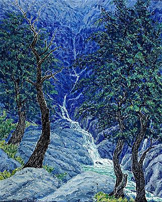 Cascata blu