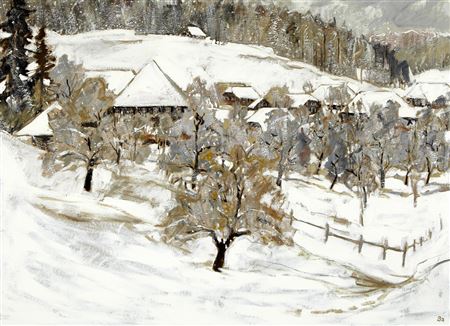 Emmentaler Dorf im Winter by Fred Baumann - Auction record, sale price, and art valuation. Compare with similar artists and explore comparable artworks.