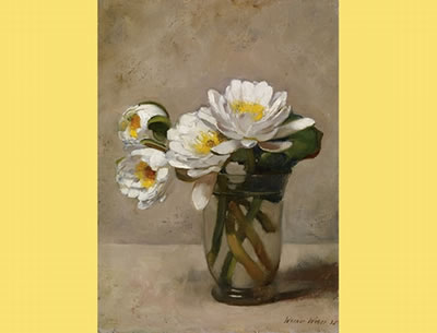 Seerosen im Wasserglas by Werner Weber - Auction record, sale price, and art valuation. Compare with similar artists and explore comparable artworks.