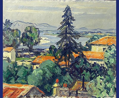 View over lake