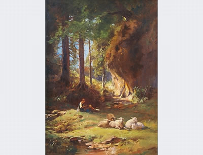 Der Schäferin Rast in der Waldlichtung
