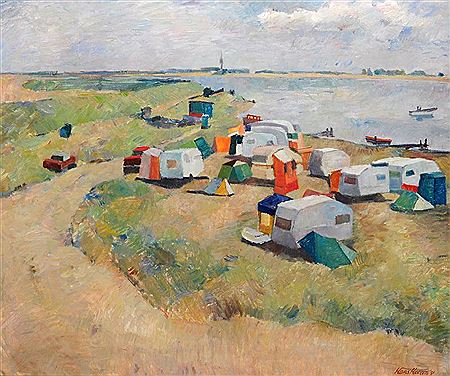 "Camping aan het water" by Hans Heeren - Auction record, sale price, and art valuation. Compare with similar artists and explore comparable artworks.