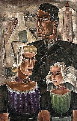 "Westkapeller with wife and child"