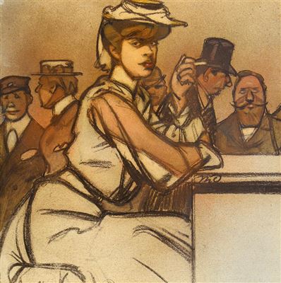 Elegante en robe blanche à la cigarette