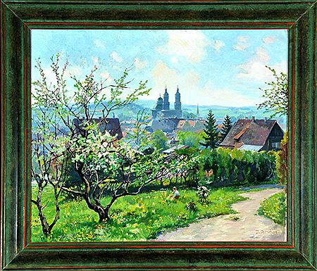 "Blick auf Kempten im Frühling"