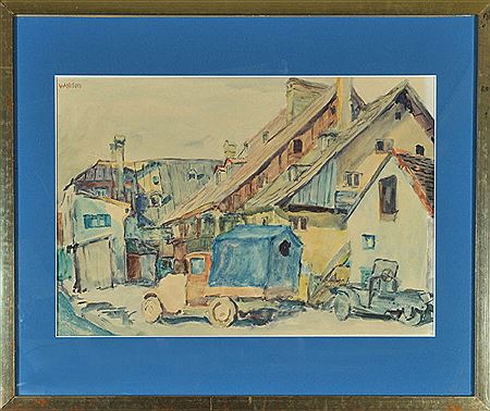 "Hinterhofansicht in der Au (München)" by Leo von Welden - Auction record, sale price, and art valuation. Compare with similar artists and explore comparable artworks.