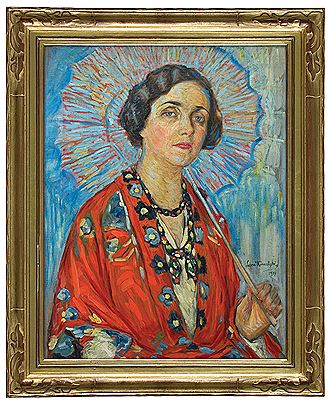 PORTRAIT OF A LADY WITH AN UMBRELLA, 1933
