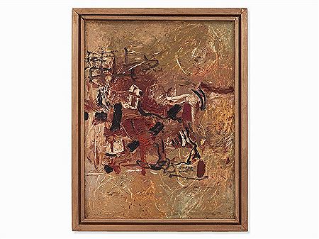 Sample artwork by Ahmed Afailal (1949 - 2014), known for medals, engraving, and frescoes painting - View similar artists and auction records
