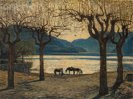 Shore of Lake Maggiore by Walter Lilie - Auction record, sale price, and art valuation. Compare with similar artists and explore comparable artworks.