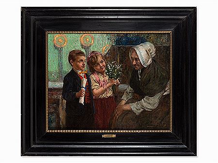 Grandmother’s Birthday by Joseph Jost - Auction record, sale price, and art valuation. Compare with similar artists and explore comparable artworks.