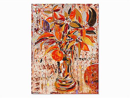 Arcangel Naranja by Alfonso Albacete - Auction record, sale price, and art valuation. Compare with similar artists and explore comparable artworks.