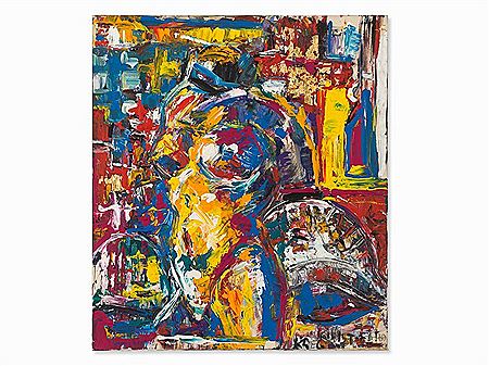 Sample artwork by Heiko Pippig (Born 1951), known for abstract figurative painting - View similar artists and auction records