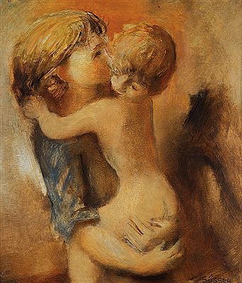 Girl with child