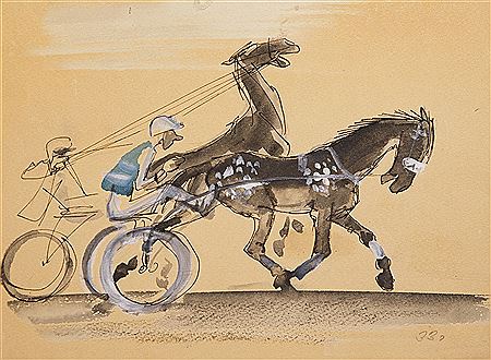Course hippique by Leonid Soifertis - Auction record, sale price, and art valuation. Compare with similar artists and explore comparable artworks.