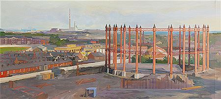 Ringsend Gasometer from Grand Canal Street