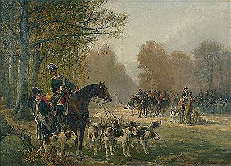 Un rendez-vous de chasse by Jean Victor Albert Gesne - Auction record, sale price, and art valuation. Compare with similar artists and explore comparable artworks.