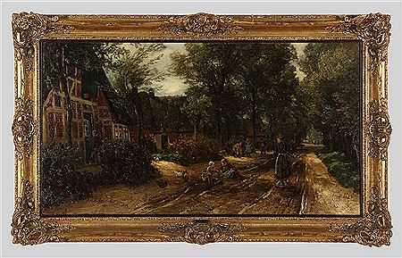 "Belebte Dorfstraße"