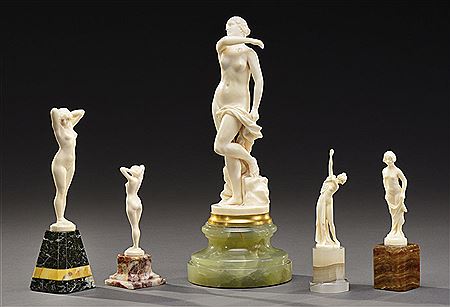 Sculpture en taille directe sur ivoire figurant une femme ôtant son voile by Alexandre-Auguste Caron - Auction record, sale price, and art valuation. Compare with similar artists and explore comparable artworks.