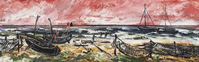 Boote am Strand