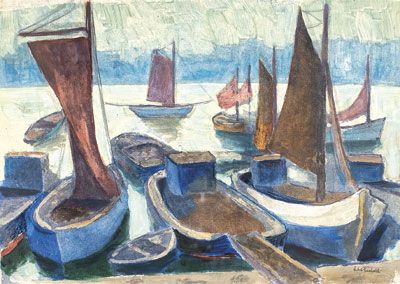Fischerboote vor Rügen