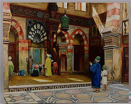 'Betende in der großen Moschee'