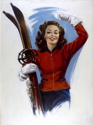 Lady Skier - Jan Loves Skiing