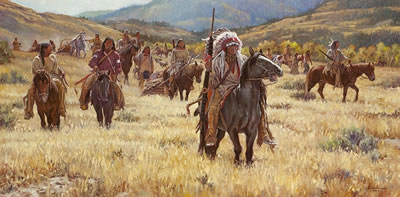 Sample artwork by Steven Lang (Born 1960), known for native american, cowboy - View similar artists and auction records