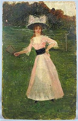 "Joueuse de lawn-tennis" by Marie Bremond - Auction record, sale price, and art valuation. Compare with similar artists and explore comparable artworks.