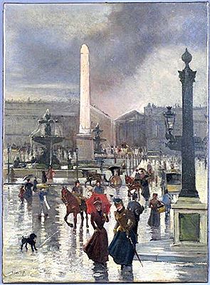 "Place de la Concorde animée" by Francis Garat - Auction record, sale price, and art valuation. Compare with similar artists and explore comparable artworks.
