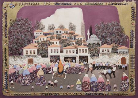Sample artwork by Mehmet Pesen (Born 1923), known for painting - View similar artists and auction records