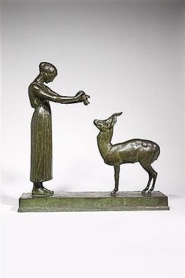 Sample artwork by Henri Louis Bouchard (1875 - 1960), known for peasant figure sculpture, teaching - View similar artists and auction records