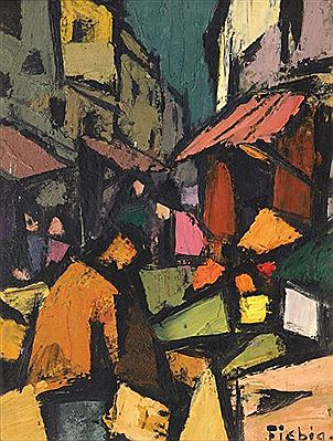 Scène de marché
