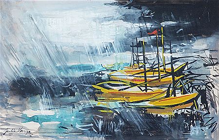 "BARCOS EN LA TORMENTA" by Julio Vanzo - Auction record, sale price, and art valuation. Compare with similar artists and explore comparable artworks.