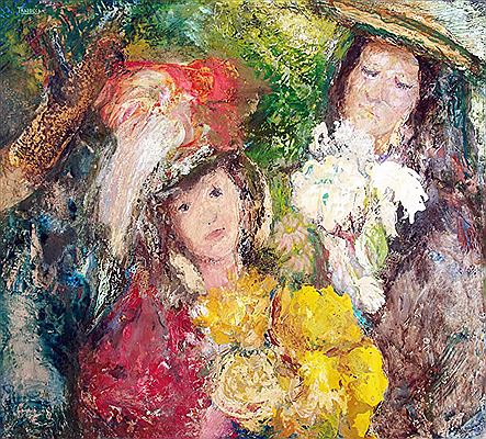 "NIÑAS CON FLORES"