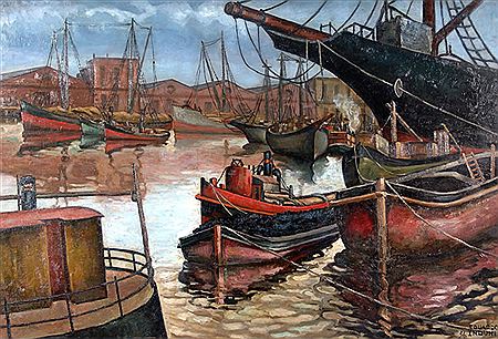 Sample artwork by Eduardo Dante Induni (1901 - 1958), known for landscape and seaport painting - View similar artists and auction records