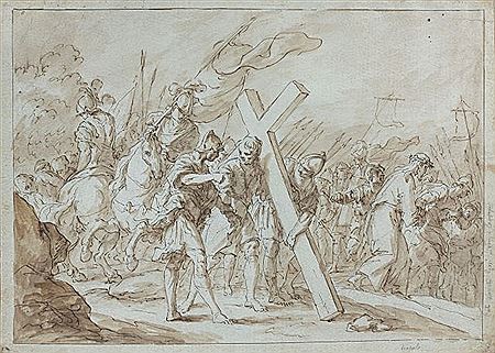 SIMON OF CYRENE CARRYING THE CROSS by Giuseppe Piattoli - Auction record, sale price, and art valuation. Compare with similar artists and explore comparable artworks.