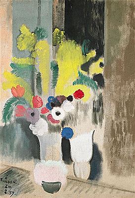 ANEMONES ET MIMOSAS - 1937